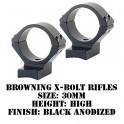 Talley Lightweight Ring/Base Browning X-Bolt 30mm High Black 750735