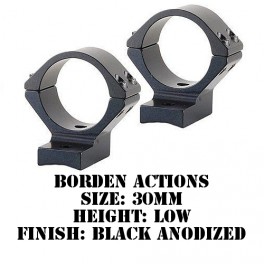 Talley Lightweight Ring/Base Borden Actions 30mm Low Black B730719