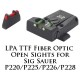 LPA TTF Adjustable Sig Sauer P220, 225, 226, 228 Fiber Optic Sight TTF28SS