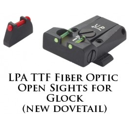 LPA TTF Adjustable Glock Model 17-32 Fiber Optic Sight TTF36GL