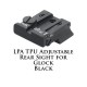 LPA TPU Adjustable Rear Sight for Glock Black TPU32GL-07
