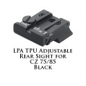 LPA TPU Adjustable Rear Sight for CZ Model 75 and 85 Black TPU57CZ-07