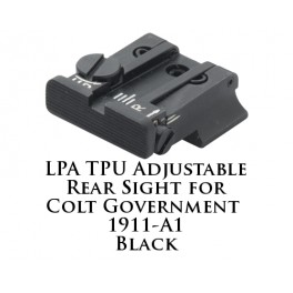 LPA TPU Adjustable Rear Sight for Colt Government 1911-A1 Black TPU45CT-07