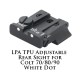 LPA TPU Adjustable Rear Sight for Colt  70, 80, and 90 White Dot TPU40MK-30