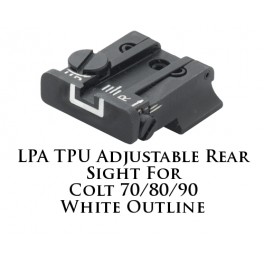 LPA TPU Adjustable Rear Sight for Colt  70, 80, and 90 White Outline TPU40MK-18