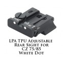 LPA TPU Adjustable Rear Sight for CZ 75 and 85 White Dot TPU57CZ-30