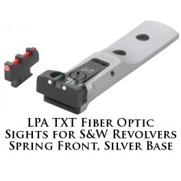 LPA TXT Fiber Optic Sights for S&W Revolvers Silver Base Spring Front TXT03-F2