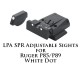 LPA SPR Adjustable Sights for Ruger P85/P89 White Dot SPR85RU-30