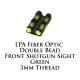 LPA Fiber Optic Double Bead Shotgun Sight Green 3mm MF30G