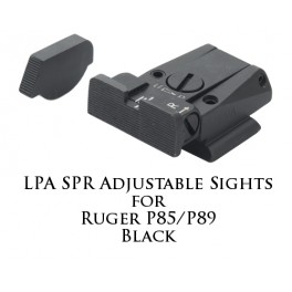 LPA SPR Adjustable Sights for Ruger P85/P89 Black SPR85RU-07