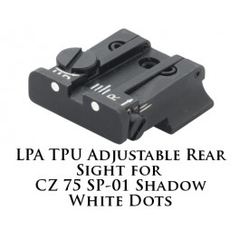 LPA TPU Adjustable Rear Sight for CZ 75 SP-01 White Dot TPU86BZ-30
