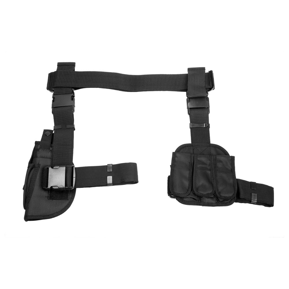 VISM Universal Drop Leg Holster and Mag Pouch Black CV2908 On Sale
