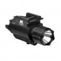 NcSTAR 200 Lumen Flashlight with Green Laser and Weaver Mount AQPFLSG