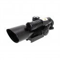 AIM Sports 2.5-10x40 Illuminated Rifle Scope with Green Laser - Mil Dot Reticle JDNG251040G-N